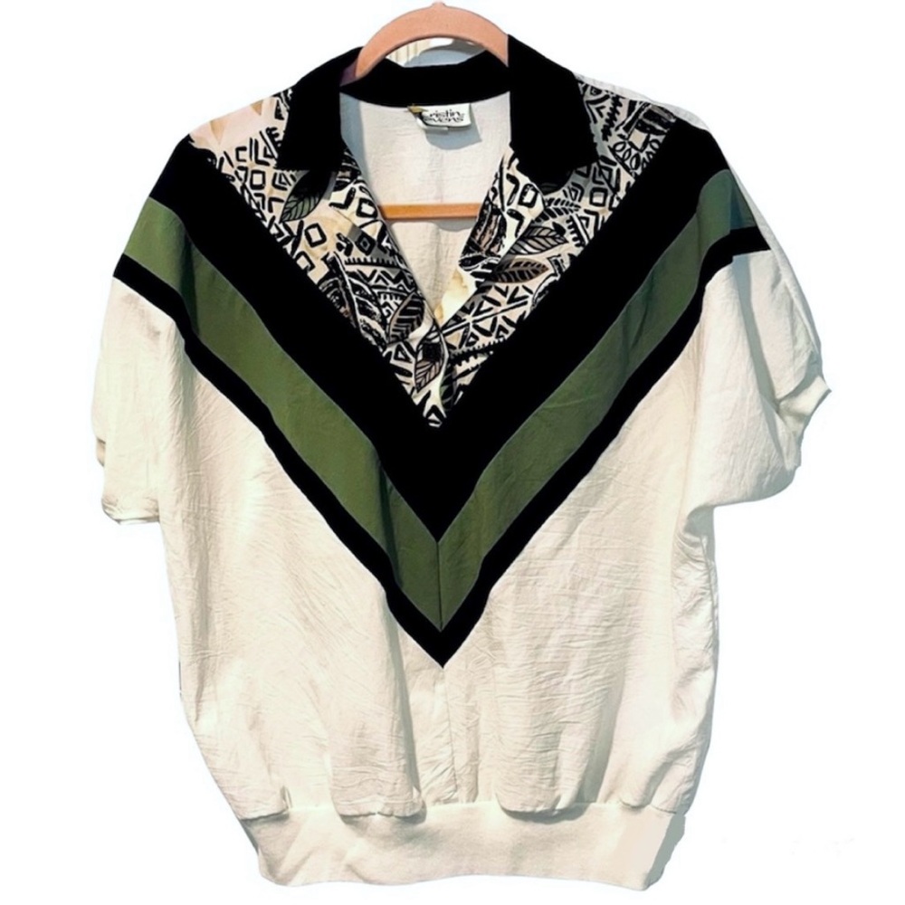 Vintage Cristin Stevens batwing top. M unisex Retro Boho Hippy 60s 70s 80s